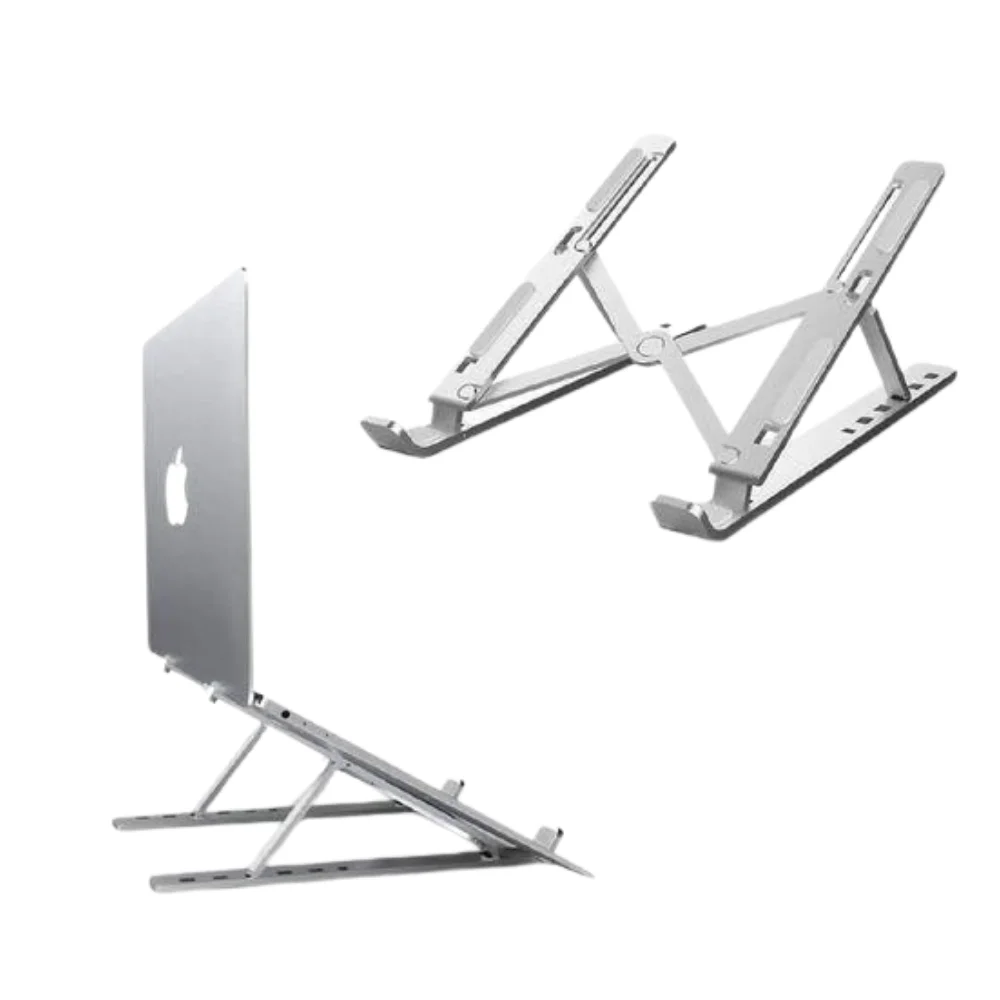 Foldable Adjustable Metal Laptop Stand – 7 Gears Ergonomic Portable Holder