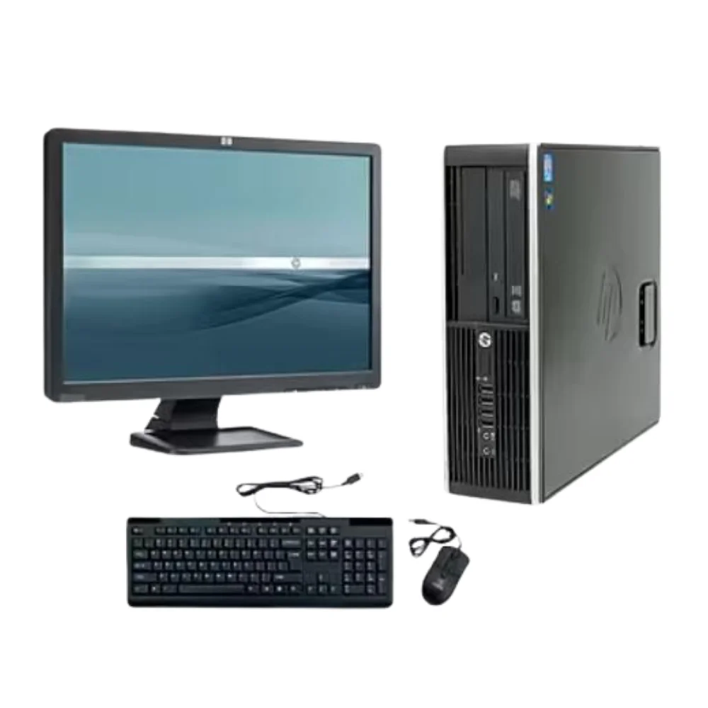 HP Intel Core i5 Desktop PC Bundle – 4GB RAM, 500GB HDD, 19" Monitor, Windows 11 Pro + Office